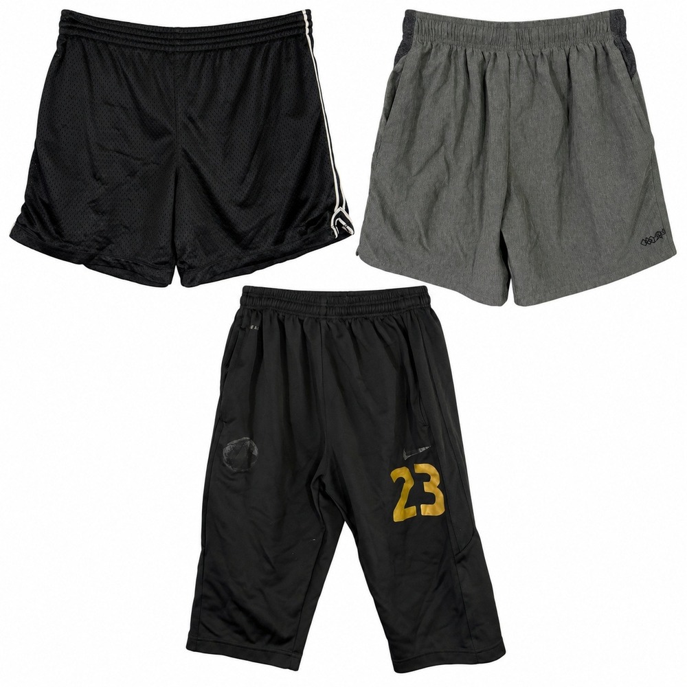 Mixed Brands Lot of 3 Men's M Athletic Shorts Champion Leg3Nd Basketball Black